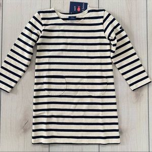 Saint James breton stripe Dress girls 6 NWT